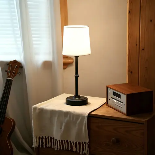 Cordless Table Lamp - Rechargeable 6000mAh Battery, 3000K Stepless Adjustable Dimming, Brightness Memory, Touch Control, Type-C Charging, 10-20 Hours Runtime, Compact Lightweight Easy-to-Carry 5V LED Bulb Ready Lamps for Bedroom, Charging Block Compatible