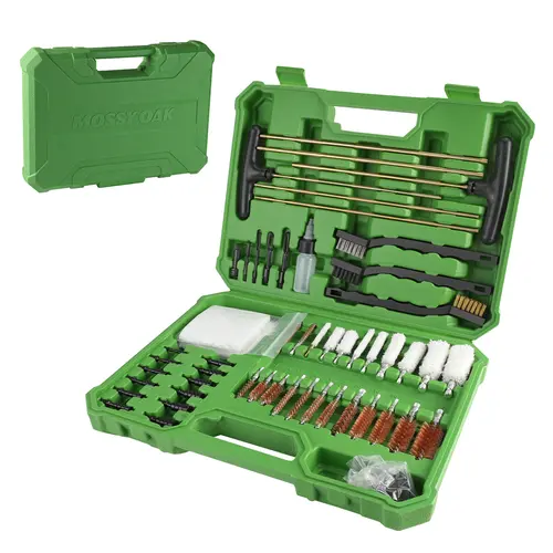 #toolupgrade MOSSY OAK Universal Gun Cleaning Kit, Metal Brushes Gun Cleaning Tool Set with Travel Size Portable Case for Pistols Hunting Handgun Shot Guns