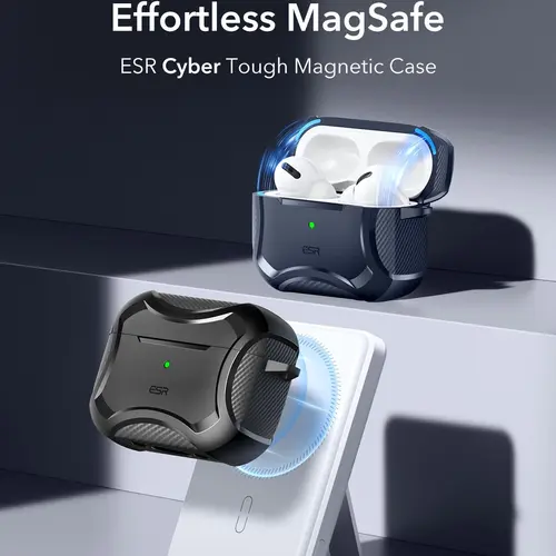 ESR for AirPods 5/4 Case, for AirPods Pro 3/2/1 Case, Magnetic Lid Case, MagSafe Compatible, Strong Drop Protection, Cyber Series