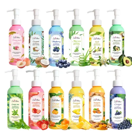 Unisex Fruit Body Lotion (150ml) - 12 Flavors, Alcohol-Free Silky Cosmetic Blend, Daily Adults' Moisturizer, Hydrating, Long-Lasting Skincare-Grade Scent, Moisture-Boosting
