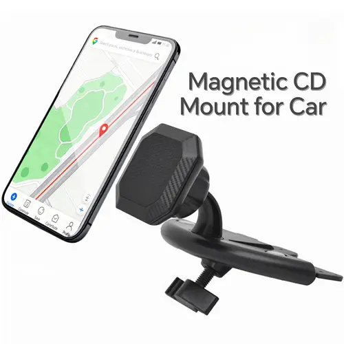 【PASLDA】 CD Slot Magnetic Cell Phone Car Mount - Plastic Build, High-Magnetism Plate, Anti-Shake Grip, Anti-Slip Pads, Universal Fit for 7-inch/7" Screen Ready CarPlay Screens, Monitors & Phones, Car Gadgets, Auto Accessories (Father's Day Gift Option)
