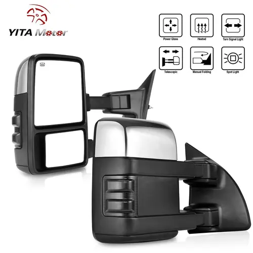 YITAMOTOR Pair Heated Tow Mirrors for 1999-2007 Ford F250 F350 F450 Super Duty Turn Signal