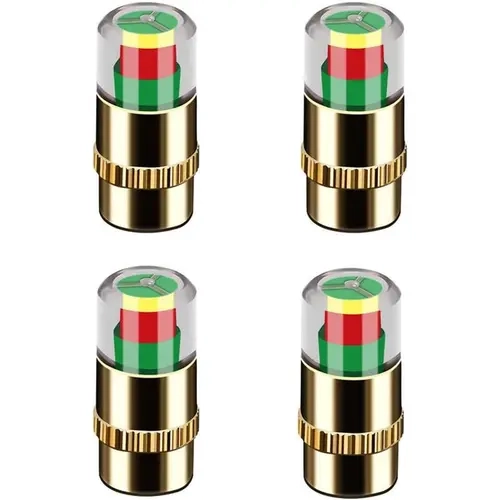 4 PCS Car Auto Tire Pressure Monitor Valve, Car Pressure Monitor Valve Stem, Tire Pressure Monitor Valve Stem Cap for Medium-Sized, Small, Motorbikes, Bicycles
