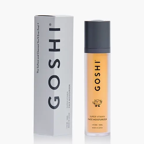 GOSHI Super Vitamin Face Moisturizer for All Skin Types 1.75 oz - Nourishing Face Cream Infused with Sesame Oil, Vitamin E and More Plant Extracts - Made in Japan