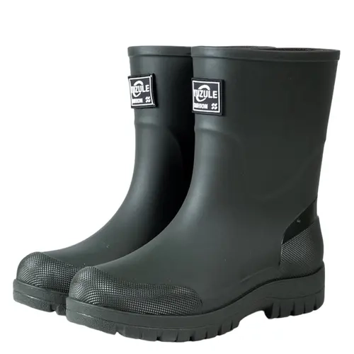 Men's High-Top Waterproof Rain Boots, Waterproof Wellington Boots, Anti-Slip Fashionable Long Rubber Shoes, Comfortable Durable Soft Sole, Outdoor Garden Work Essentials, Footwear Boot, Weatherproof Footwear