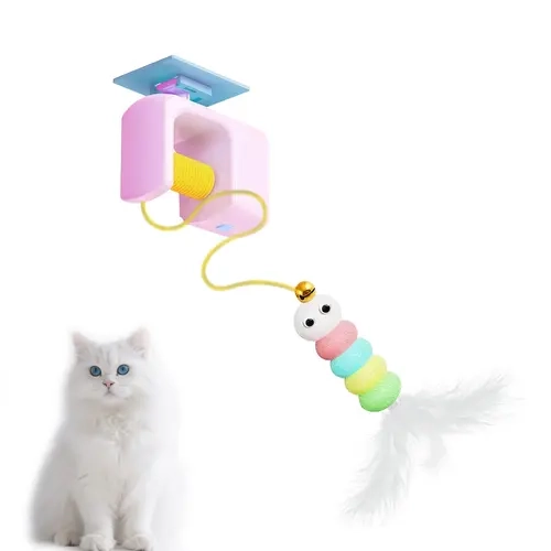 2025 Latest Smart Auto-Lift Self-Bouncing Yo-Yo Cat Toy - Touch-Start Door-Hangable Pet Accessory, Play-Based Learning Tool, Boredom Reducer for Cat Lovers