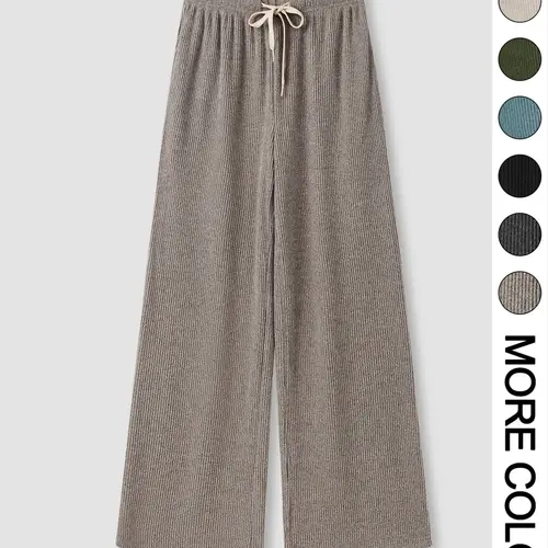 High Waist Comfortable Soft Wide Leg Casual Women Knit Jogging Pants, Versatile Baggy Athletic Trousers for Relaxed Fit, Ideal for Everyday Wear, Loose Pants