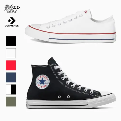 CONVERSE Chuck Taylor All Star Adult Unisex Canvas Sneaker Shoes – Classic Low-Top & High-Top Canvas Shoes Stylish Casual Footwear Durable Waffle Sole Lightweight Everyday Wear