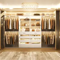 117'' Set of 2 Closet System with Wooden Drawers and Hanging Rods, Heavy Duty Walk-in Closet Organizer System with Adjustable Storage Shelves,dorm essentials,home decor
