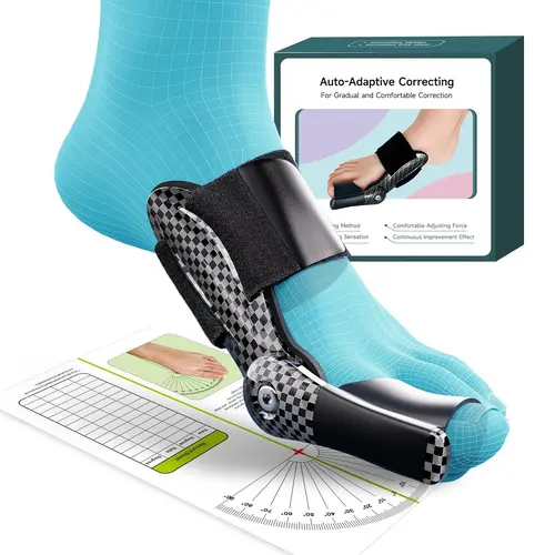 Auto-Adaptive Design Bunion Corrector for Women & Men - Comfortable & Breathable Orthopedic Splint with Elastic Silicone Sleeve, Dual Sizing, Progress Tracker for Big Toe Straightening, Hallux Valgus Pain Relief, Day/Night Support