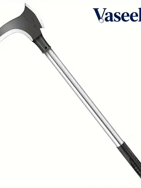 Vaseeka 2-in-1 Multi-Purpose Garden Hoe with Aluminum Landscape Rake, 20-in Metal Shank, Alloy Steel Blades, No Electricity Needed, Durable Construction, Antique Appearance, Lawn Care Tool