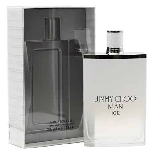 JIMMY CHOO Man Ice Men's Eau de Toilette Spray (6.7 oz) - 2017 Launched Aromatic Citrusy Perfume, Fragrance with Bright Bergamot Opening, Fresh Scent, Musk, Cedar, Cool Woody Finish, Limited Edition Bottle, Mens Gifts