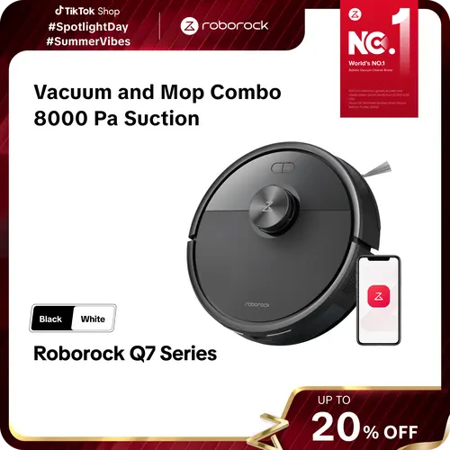 [SaleLink] Roborock Q7 Series Robot Vacuum and Mop Combo (Q7 L5), LiDAR Navigation, Pet Hair, Automatic Vacuum Cleaner for Home Robot, Self-Charging Robotic Vacuum Cleaning, APP-Controlled Mopping #TikTokShopFallDealsForYou #TechVibes