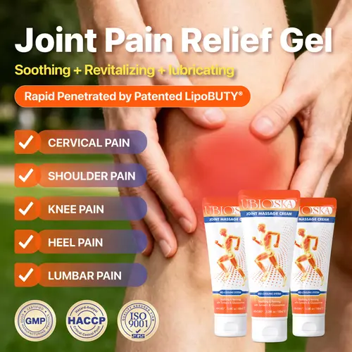 UBIOSKA Joint Massage Cream 3-Pack Gift Set (3.4 fl oz x3) | Drug-Free Pain Relief Cream with Glucosamine, Chondroitin & Hyaluronic Acid | Fast-Absorbing, Non-Greasy Cooling Cream for Knees, Neck, Back & Shoulders | Gift for Mom, Dad & Grandparents