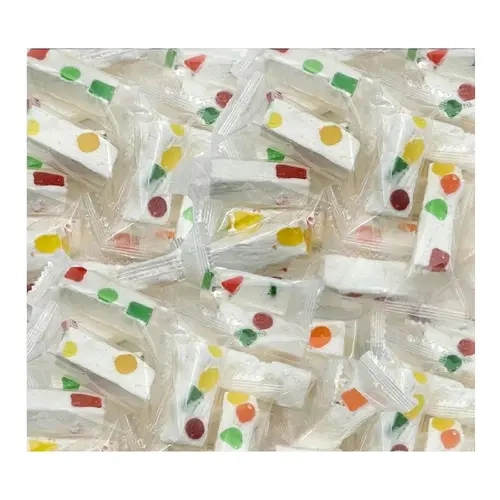 Sweet Bonbon Jujube Nougat Candy 1 lb Vintage Nostalgic Delight with Jelly Fruit Pieces Gluten Free Bulk Soft Candies in Resealable Bag Halloween Treats for Trick-or-Treat & Fall Season Snacks