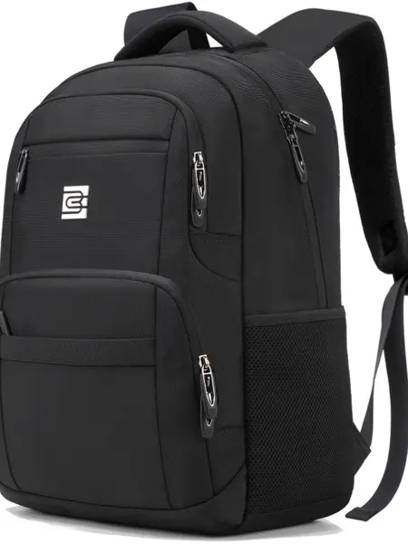 Bruno Cavalli Black 17.6" Laptop Backpack #18640 with Secure Zipper and Compact Design for Everyday Use #Summervibes,summerwins