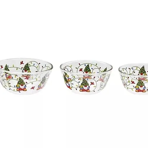 Temp-tations Seasonal Set of 3 Glass Bowls