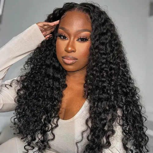 ISEE HAIR 9x6 T-Part Water Wave Glueless Lace Wig, Pre-Cut Deep Part Wear Go Beginner-Friendly Human Hair Wig for Vacation Glueless Lace Wigs, Water Wave Wig#TikTokShopFallDealsForYou