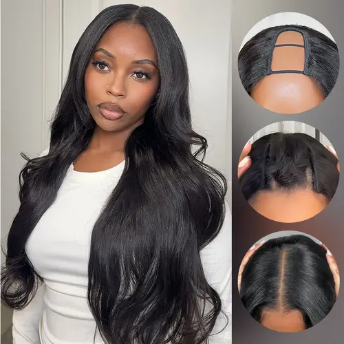 ISEE HAIR Body Wave U Part Sew In Human Hair Wigs Natural Color For Women 180% Density Glueless Human Hair wigs #TikTokShopFallDealsForYou