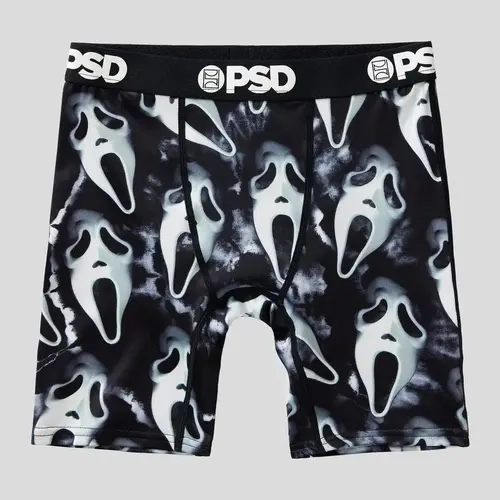 PSD Youth Boys Ghost Face - Dark Boxer Brief - Soft, Breathable and Comfortable Stretch Underwear