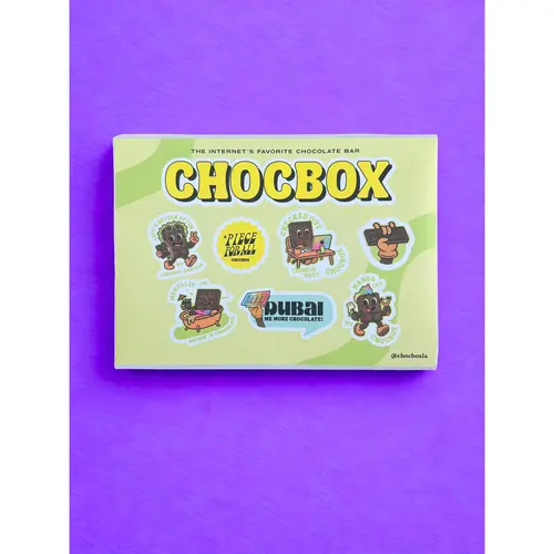 Chocbox Chichi Mascot Character Stickers - Chocolate-Themed Craft Decor, Scrapbook Decals, 8.5x11in Full-Size Sheets, Water Resistant, Durable, Bold Vibes for Chocbox Lovers to Show Off Obsession