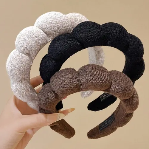 3pcs Plush Hairbands Set, Fashion Headbands Multi-Functional Elegant Simple Solid Color Hair Accessories for Daily Use, Soft Headband #GLOBAL PICKS