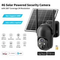 [Summervibes] 4G LTE Cellular Solar Surveillance Security Camera – 2K HD Video 360° View,NoWiFi, Remote APP Controlled,WaterProof,MotionActivated, NightVision, 4GData Card Included (4G LTE Unlimited Data Service need activate) Connection summerwin