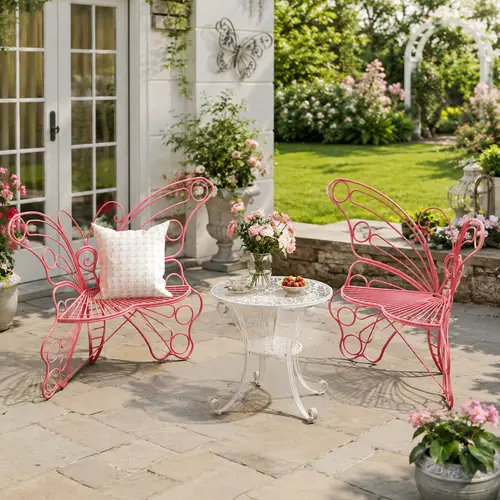 [summerwins]HLR，Outdoor Metal Butterfly Chairs, Y2K Aesthetic, Boho & Cottagecore Style, Seating for Patio, Garden, Backyard, Cute & Sturdy for Plant Lovers, Families, Teens tiktokshopspringglowup,summerwins summerwins