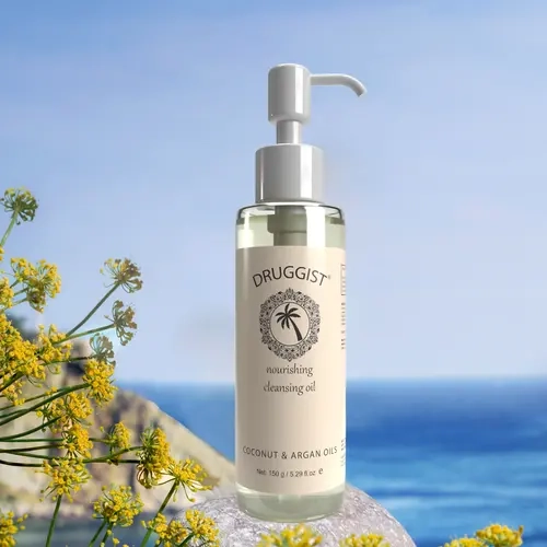 Coconut Oil-Based Natural Face Makeup Remover Cleanser - 150 ml/5.29 fl oz Bottle, Hydrating Deep Cleansing Formula, Pore-Purifying, Blackhead-Removing, Leaves Skin Refreshed for Daily Use & All Skin Types