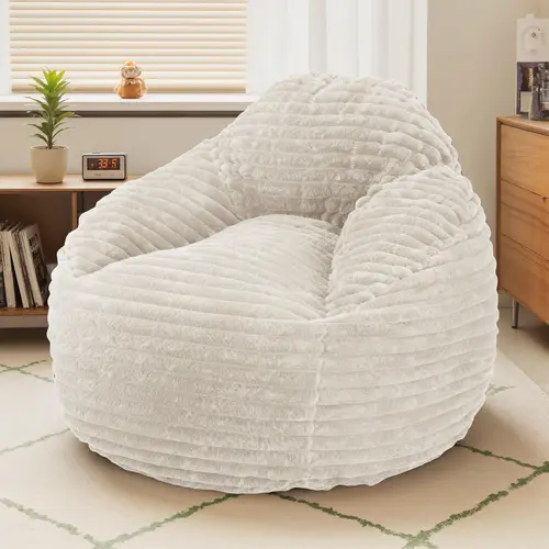 Sweetcrispy 39-Inch Memory Foam Bean Bag Chair with Backrest & Armrests, Adult & Kid Indoor Furniture, Comfy Sofa for Living Room & Bedroom, Apartment & Living Room Furniture, Apartment Furniture