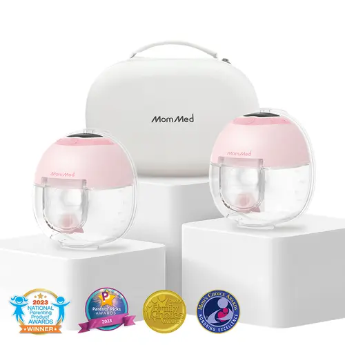 MomMed S33 Luma Built-In Night Light & Pain-Free Breast Pump For Night Pumping,Wearable Breast Pump, Electirc Portable Breast Pump, Breastfeeding Pump with 4 Modes & 9 Levels, 17/19/21mm Flange Inserts Babypump