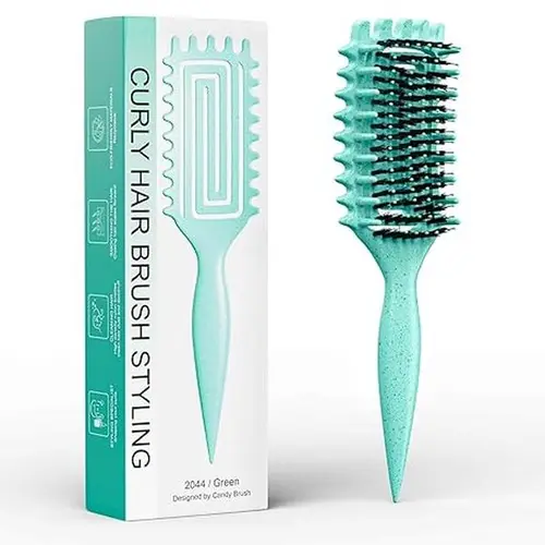 【2026 Upgraded Curl Brush】 Curl Styling Brush for Women, Men, Wet and Dry Hair, curl defining brush,curl talk,wavy hair products, brush,miche hair products,brush detangling ,hairbrush for women,light weigh,Version Side Part Brush