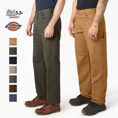 DICKIES Men's 1939 Relaxed Fit Heavyweight DUCK Carpenter Pants Dickies Workpants 6 Utility Pockets & Hammer Loop (30" to 50")