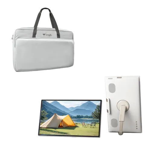 Ktc MegPad A25Q5 25in Touch Screen HD IPS Panel Portable Smart TV Monitor with Case, Qualcomm 8-Core CPU, 8GB+128GB, Android 14, EDLA Certification, 8MP Camera, 2×8W+2×4W Speakers, Remote Control, 5000mAh Built-In Battery, Wi-Fi 5,summerwins