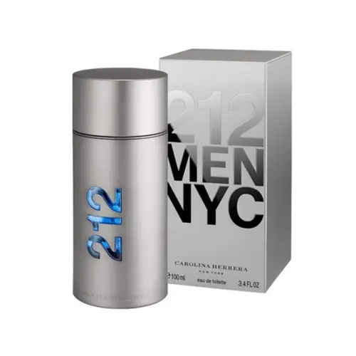 Carolina Herrera 212 NYC Eau de Toilette Spray for Men - Single Item Woody Floral Musk Perfume with Citrus, Ginger, Sandalwood