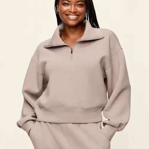 Old Navy Women's Bounce Fleece Half-Zip Pullover Sweatshirt