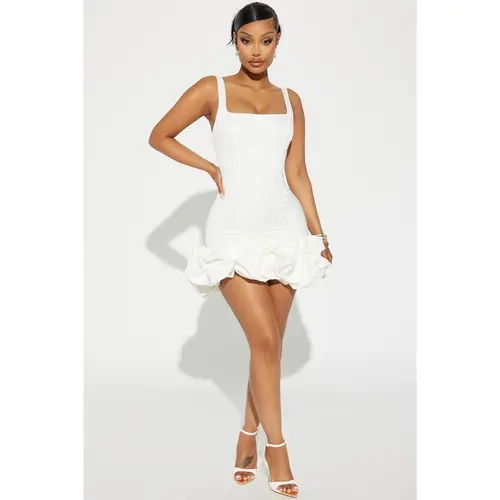 Tall Sienna Satin Mini Dress - White