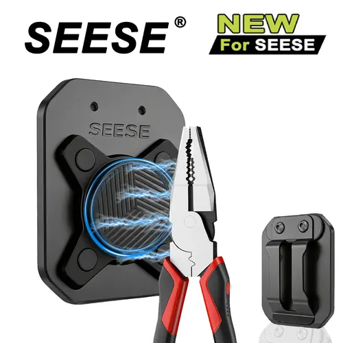 SEESE Magnetic Tool Holder - Versatile Belt Clip with Strong Magnet for Organizing Screws, Nails, Hammers, Wrenches, Pliers, Drill Bits & More,DIY Enthusiast,Lightweight,Home Improve,Homeowner, Halloween gifts