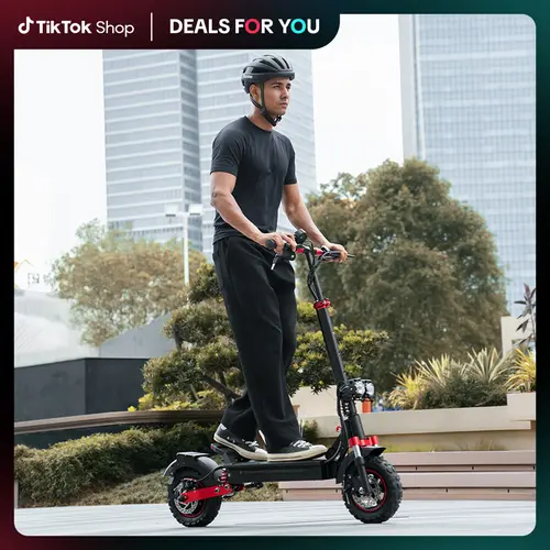 【All-Terrain】Multifunctional EX7P Off-Road Motorized Scooter for Adults - 2000W Dual Motor, 38 mph Max Speed, 50 mi Range, 10" Off-Road Pneumatic Tires, Turn Signals, Dual Braking, App Controlled Scooter, Foldable, 48V15Ah Handlebar
