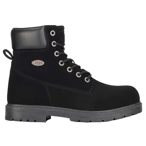Lugz Mens Brace Hi Fleece Round Toe Lace Up Casual Boots Ankle - Black
