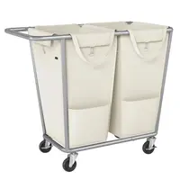 SONGMICS Oxford Freestanding Laundry Hamper - Extra-Large Rectangular Laundry Basket with Heavy-Duty Steel Frame, Smooth Rolling Transport Wheels, Removable Zipper Bags, Comfortable Grip Handle, Side Pocket for Home Use