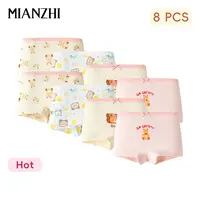 MIANZHI Girls' Cotton Mixed Color Underwear 8-Pack - Soft Elastic, Medium Stretch, Breathable Fabric, Pastel Cute Look, All Seasons Daily Wear, Machine Washable, for 2-10Y Toddlers (2-3y,3-4y,4-5y,5-6y,7-8y), Back to School Kids Clothing