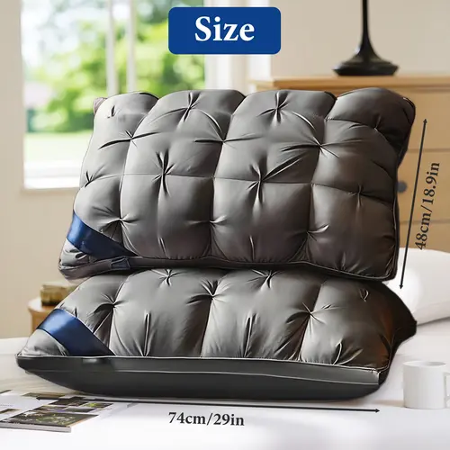 【Stock Up】Raybee Luxury 5-Star Hotel Quality Pillows For Queen Size, Neck Support Pillows In Full,Ultra-Soft Cooling Pillows for Your Bed,Sofa,Couches ,Fluffy Pillows for Neck Pain,Couple pillow,Ideal Gift
