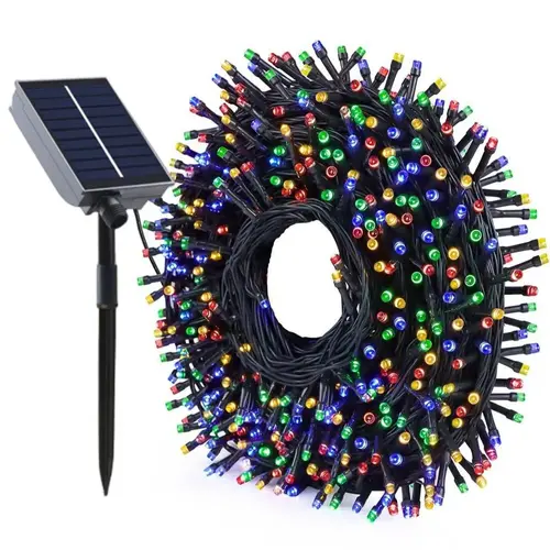 Solar String Lights, Outdoor Waterproof LED Color Lights, Multicolor Atmosphere Lights for Summer Party Lights,BBQ Decor, Christmas Gifts, BlackFriday, Friends Giving,Gift Season,sun lamp,christmas light gift,christmas party decor,holiday projection light