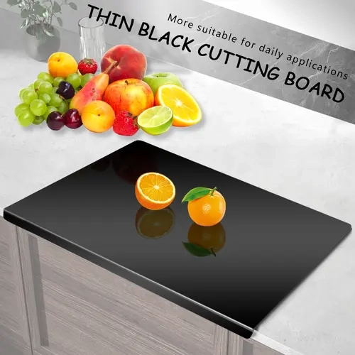 Black Transparent Thin Non-Slip Acrylic Rectangle Cutting Board - Kitchenware, Countertop Protector, Fruit Cutting Tool, Holiday Gift for Adults, Apartment Essential, Christmas Gift