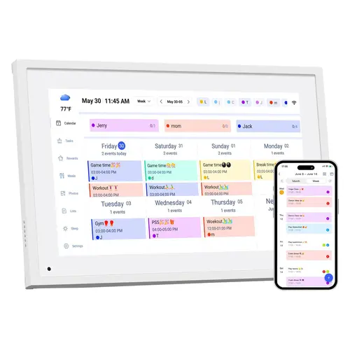 10.1 inch Digital Calendar & Chore Chart, Smart Touchscreen Display for Family Schedules, Hearth Display Family Planner, Digital Photo Frame, Great for Organizing Your 2026-2027 Calendar summerwins dealsforyoudays,father'sdaygifts