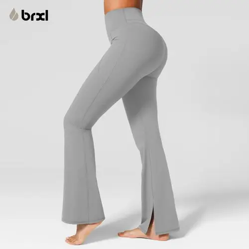 BRXL【Discount for live】High Waist Flare Leggings for Women with Pockets 30" No Front Seam Bootcut Bell Bottom Yoga Pants Gym Workout Lounge-brxl-2