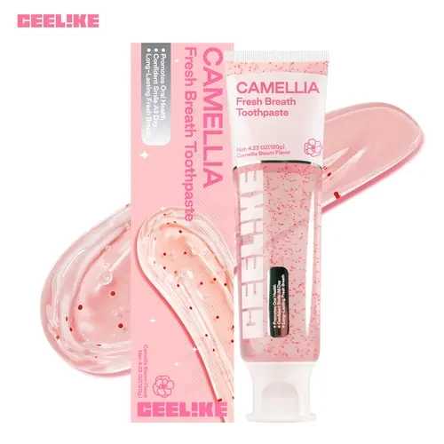 CEELIKE Camellia Oral Toothpaste - Gentle Daily Cleansing Adult Formula, Teeth Stain Removal, Plaque Control, Antibacterial Protection, Gum Health Support, Smile Enhancing Mouth Freshening Toothpaste with Long-Lasting Fresh Breath