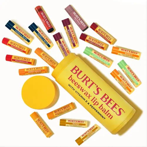 Burt's Bees Limited Edition Holiday Mini Mega Balm | 20 Lip Balm Set in Oversized Container | Hydrating Lip Care Bundle