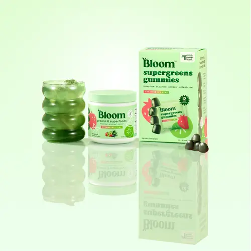 Bloom Supergreens Gummies + Powder - Daily Greens with 30+ Good-for-You Ingredients, Dairy-Free, Gluten-Free, Keto-Friendly, Sugar-Free, Plant-Based, Deliciously Easy to Take - Healthcare